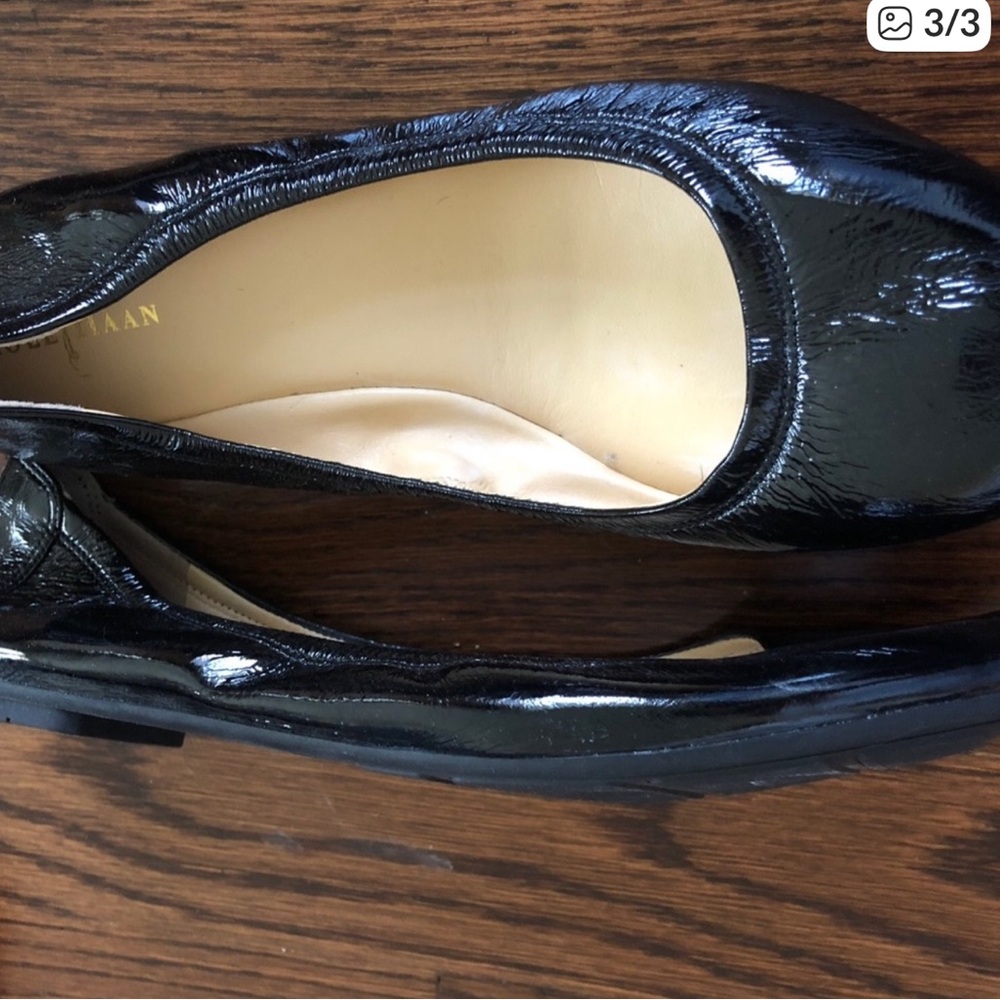 Cole Haan Glossy Black Ballet Flats
